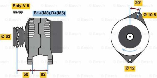 BOSCH 0 986 049 420 - Генератор vvparts.bg