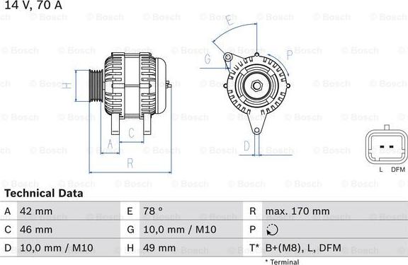 BOSCH 0 986 049 690 - Генератор vvparts.bg