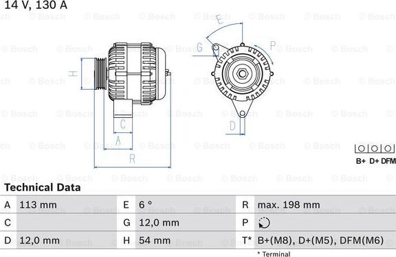 BOSCH 0 986 049 000 - Генератор vvparts.bg