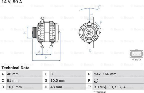 BOSCH 0 986 049 141 - Генератор vvparts.bg