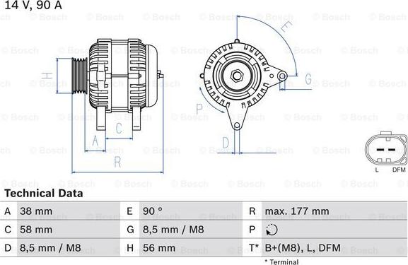 BOSCH 0 986 049 101 - Генератор vvparts.bg