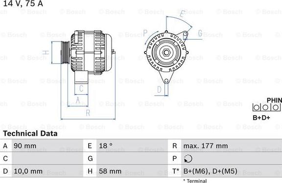 BOSCH 0 986 049 111 - Генератор vvparts.bg