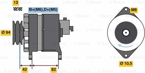 BOSCH 0 986 049 850 - Генератор vvparts.bg