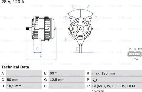 BOSCH 0 986 049 820 - Генератор vvparts.bg