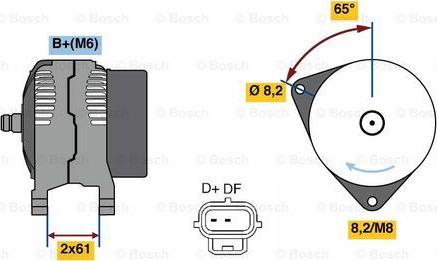 BOSCH 0 986 049 750 - Генератор vvparts.bg