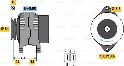 BOSCH 0 986 049 710 - Генератор vvparts.bg