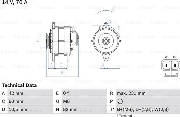 BOSCH 0 986 049 730 - Генератор vvparts.bg