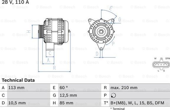 BOSCH 0 986 049 770 - Генератор vvparts.bg