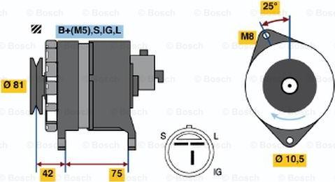 BOSCH 0 986 044 991 - Генератор vvparts.bg