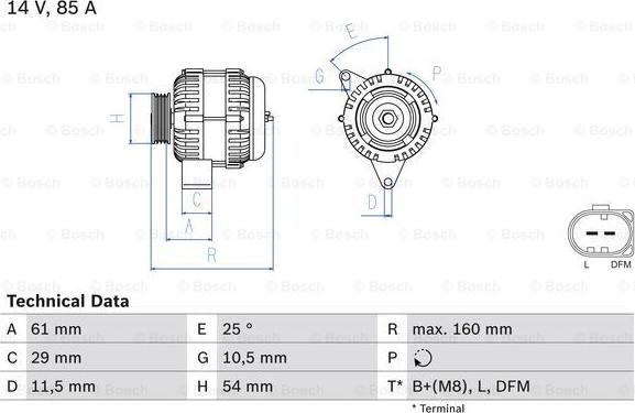 BOSCH 0 986 044 490 - Генератор vvparts.bg