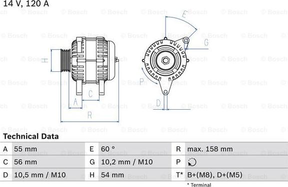 BOSCH 0 986 044 410 - Генератор vvparts.bg