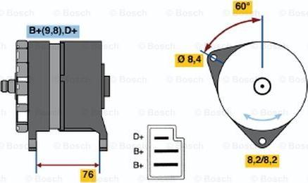 BOSCH 0 986 044 581 - Генератор vvparts.bg