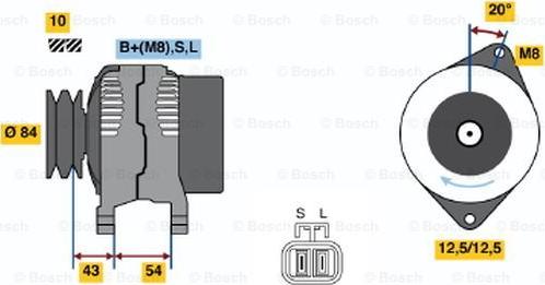 BOSCH 0 986 044 661 - Генератор vvparts.bg