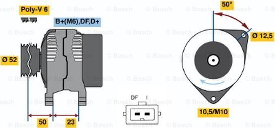 BOSCH 0 986 044 681 - Генератор vvparts.bg