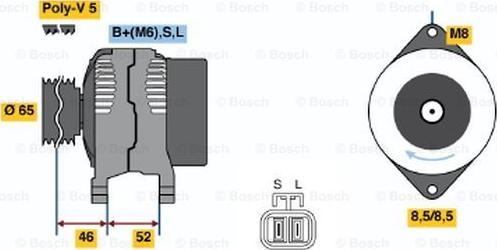 BOSCH 0 986 044 811 - Генератор vvparts.bg