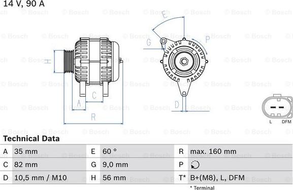 BOSCH 0 986 044 300 - Генератор vvparts.bg