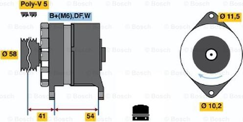 BOSCH 0 986 044 280 - Генератор vvparts.bg