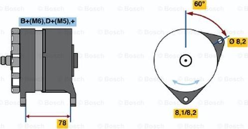 BOSCH 0 986 044 711 - Генератор vvparts.bg