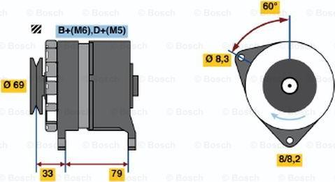 BOSCH 0 986 044 781 - Генератор vvparts.bg