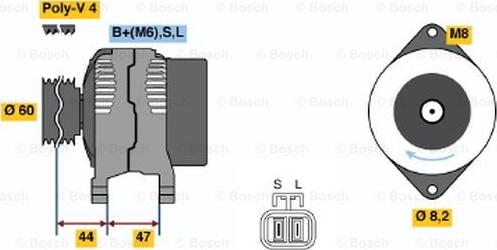 BOSCH 0 986 045 941 - Генератор vvparts.bg