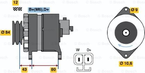 BOSCH 0 986 045 930 - Генератор vvparts.bg