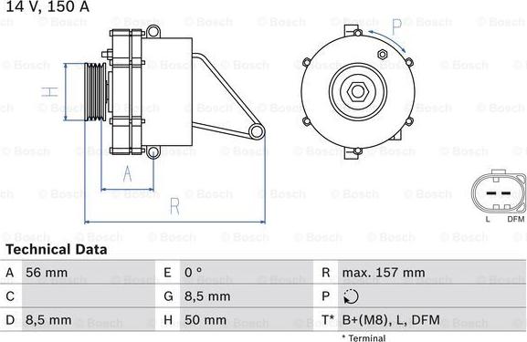 BOSCH 0 986 045 410 - Генератор vvparts.bg