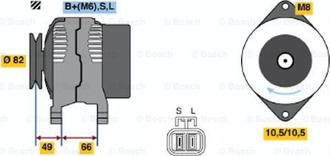 BOSCH 0 986 045 531 - Генератор vvparts.bg