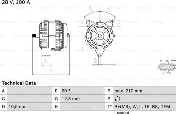 BOSCH 0 986 045 290 - Генератор vvparts.bg