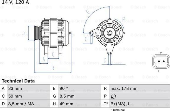 BOSCH 0 986 045 241 - Генератор vvparts.bg