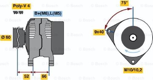 BOSCH 0 986 045 201 - Генератор vvparts.bg