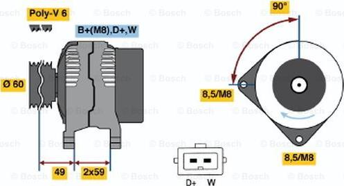 BOSCH 0 986 046 460 - Генератор vvparts.bg