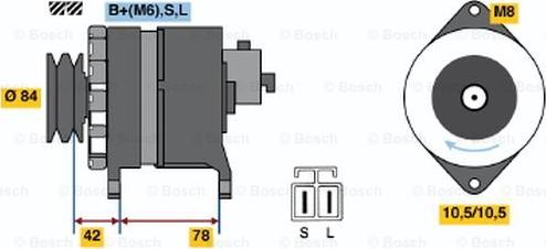 BOSCH 0 986 046 431 - Генератор vvparts.bg