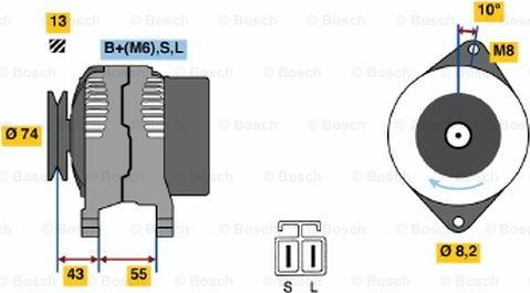 BOSCH 0 986 040 481 - Генератор vvparts.bg