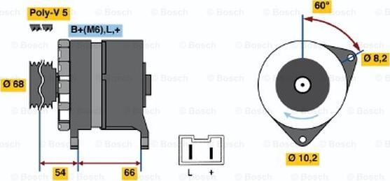 BOSCH 0 986 040 041 - Генератор vvparts.bg