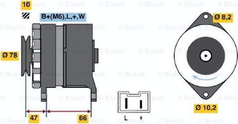 BOSCH 0 986 040 051 - Генератор vvparts.bg