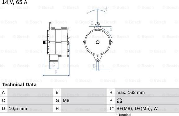 BOSCH 0 986 040 290 - Генератор vvparts.bg