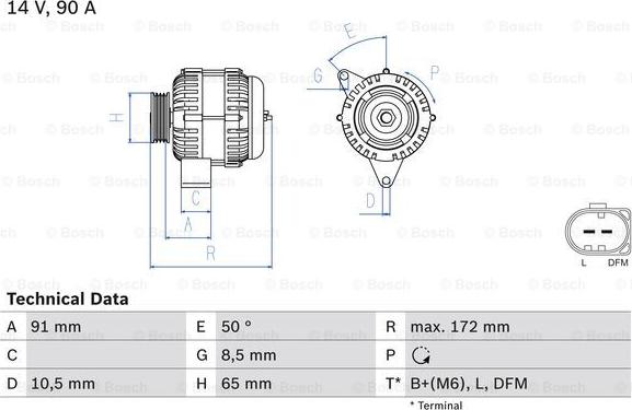 BOSCH 0 986 041 990 - Генератор vvparts.bg