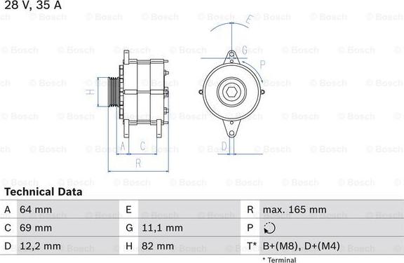 BOSCH 0 986 041 940 - Генератор vvparts.bg