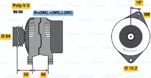 BOSCH 0 986 041 421 - Генератор vvparts.bg