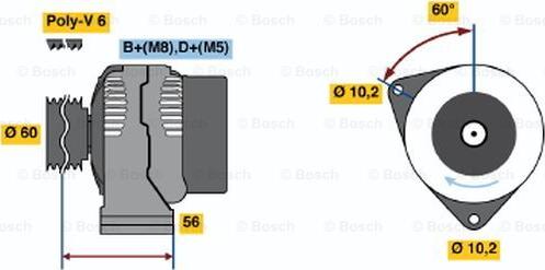 BOSCH 0 986 041 471 - Генератор vvparts.bg