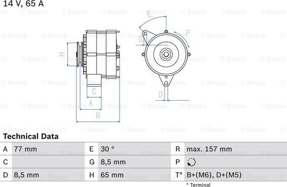 BOSCH 0 986 041 600 - Генератор vvparts.bg