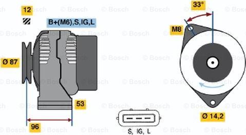 BOSCH 0 986 041 180 - Генератор vvparts.bg