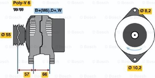 BOSCH 0 986 041 351 - Генератор vvparts.bg