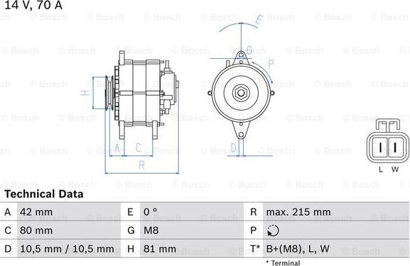 BOSCH 0 986 041 790 - Генератор vvparts.bg