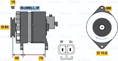 BOSCH 0 986 041 791 - Генератор vvparts.bg