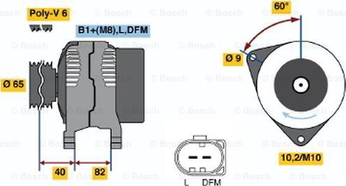 BOSCH 0 986 048 120 - Генератор vvparts.bg