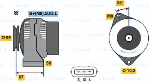 BOSCH 0 986 043 021 - Генератор vvparts.bg