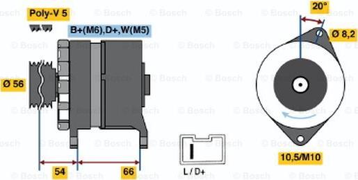 BOSCH 0 986 043 151 - Генератор vvparts.bg