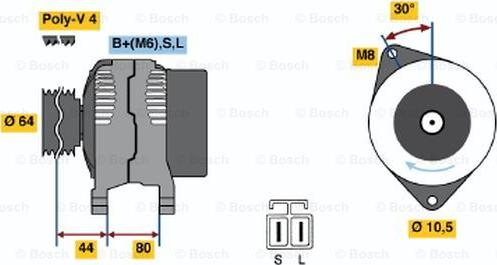 BOSCH 0 986 042 941 - Генератор vvparts.bg