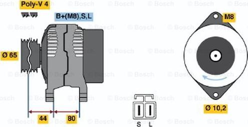 BOSCH 0 986 042 951 - Генератор vvparts.bg